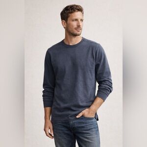 Buck Mason Field Spec Rugby Crew Shirt | Garment Dyed Navy | Medium Made in USA